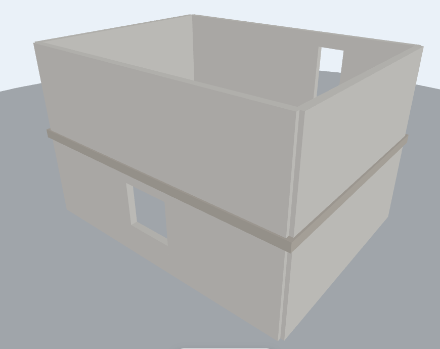 3D-Ansicht mit zwei Ebenen